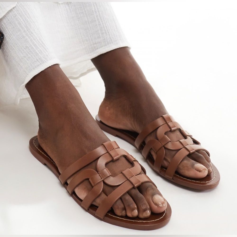 Mango Leather Slides - Picture 3 of 5
